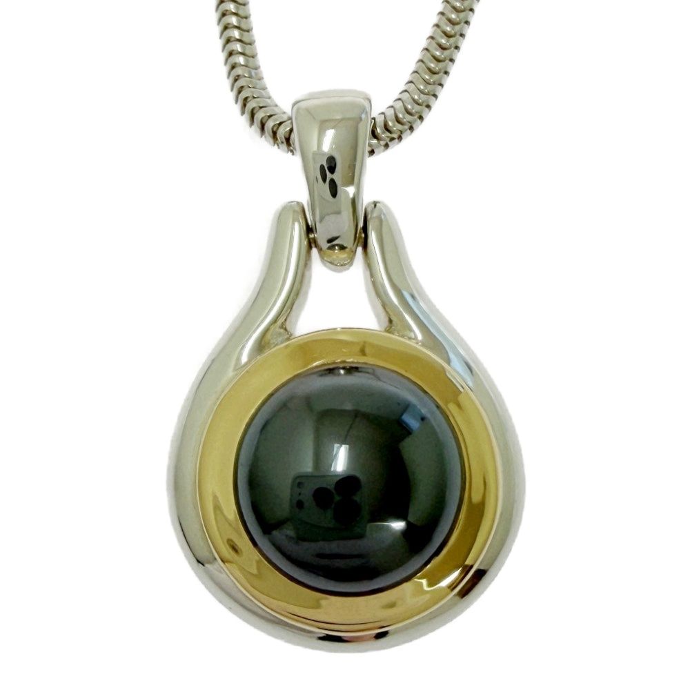 Tiffany & Co Silver Gold Hematite Necklace
