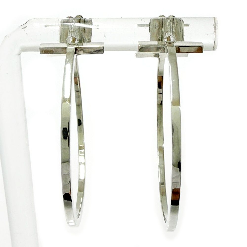 Tiffany & Co Silver T Wire Hoop Earrings — view 3