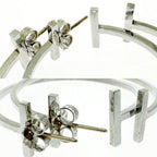 Tiffany & Co Silver T Wire Hoop Earrings — view 8