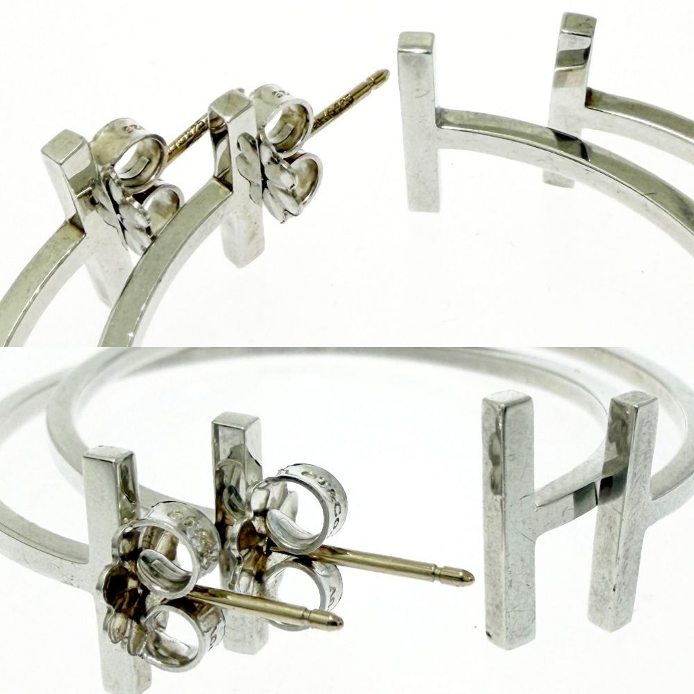 Tiffany & Co Silver T Wire Hoop Earrings — view 8
