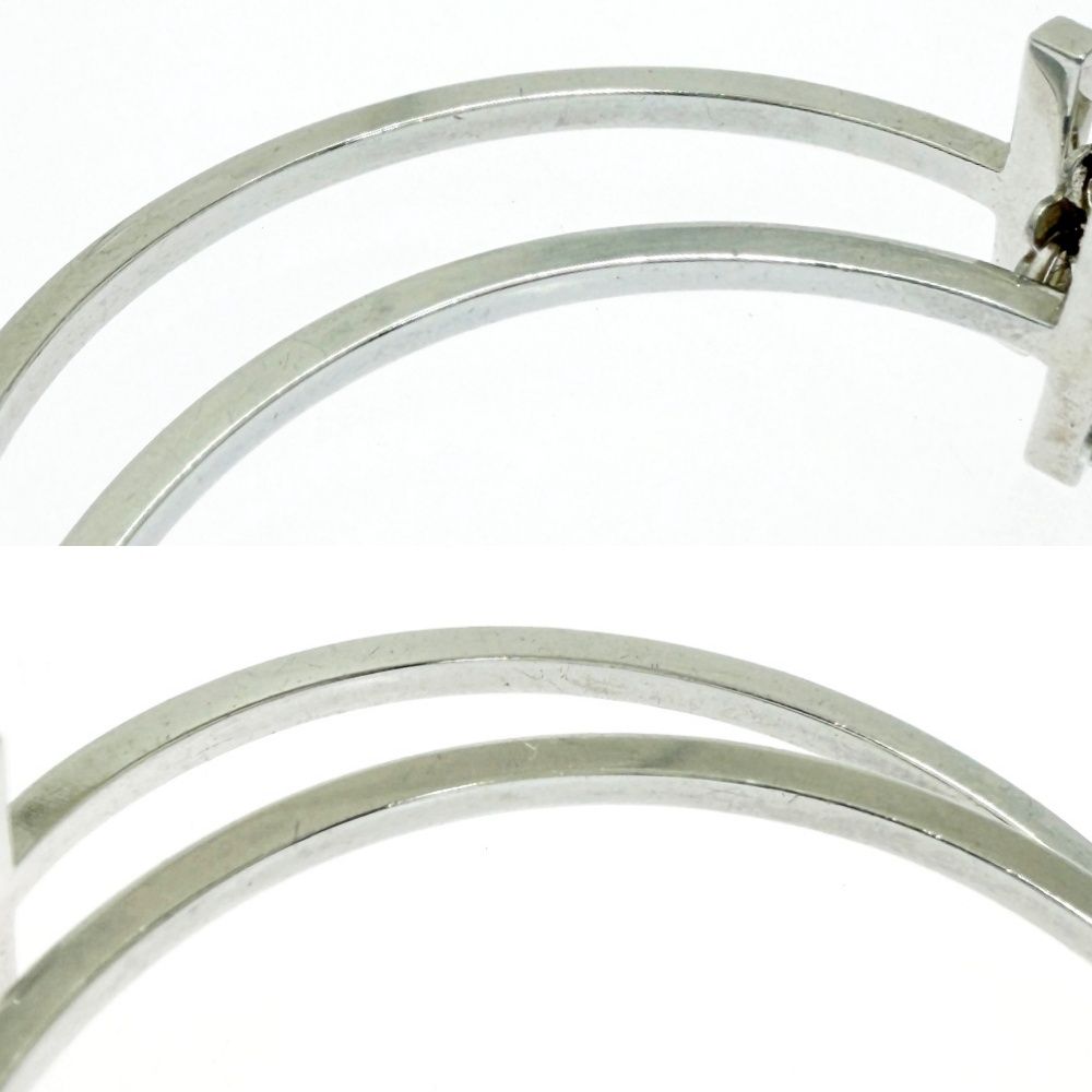 Tiffany & Co Silver T Wire Hoop Earrings — view 5