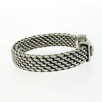 Tiffany & Co Silver Diamond Somerset Mesh Ring