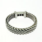 Tiffany & Co Silver Diamond Somerset Mesh Ring — view 9