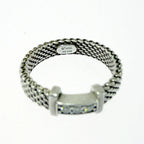 Tiffany & Co Silver Diamond Somerset Mesh Ring