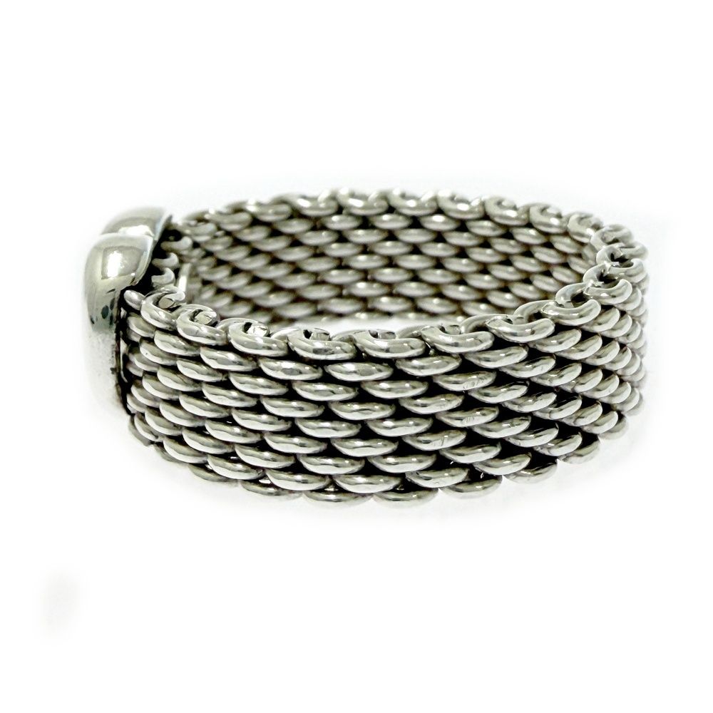 Tiffany & Co Silver Somerset Mesh Ring