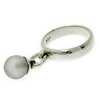 Tiffany & Co Silver Ball Dangle Ring