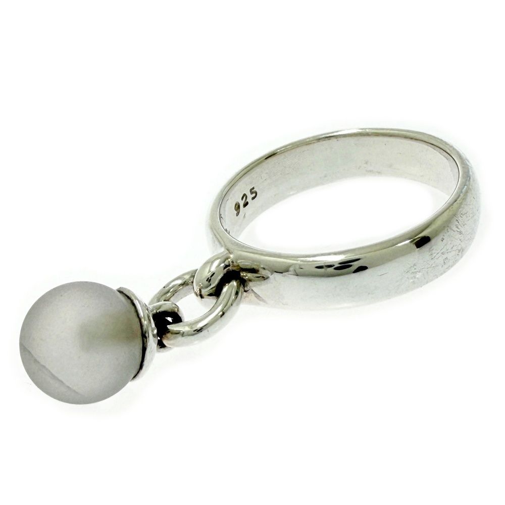 Tiffany & Co Silver Ball Dangle Ring