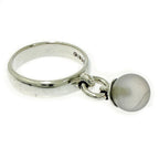 Tiffany & Co Silver Ball Dangle Ring