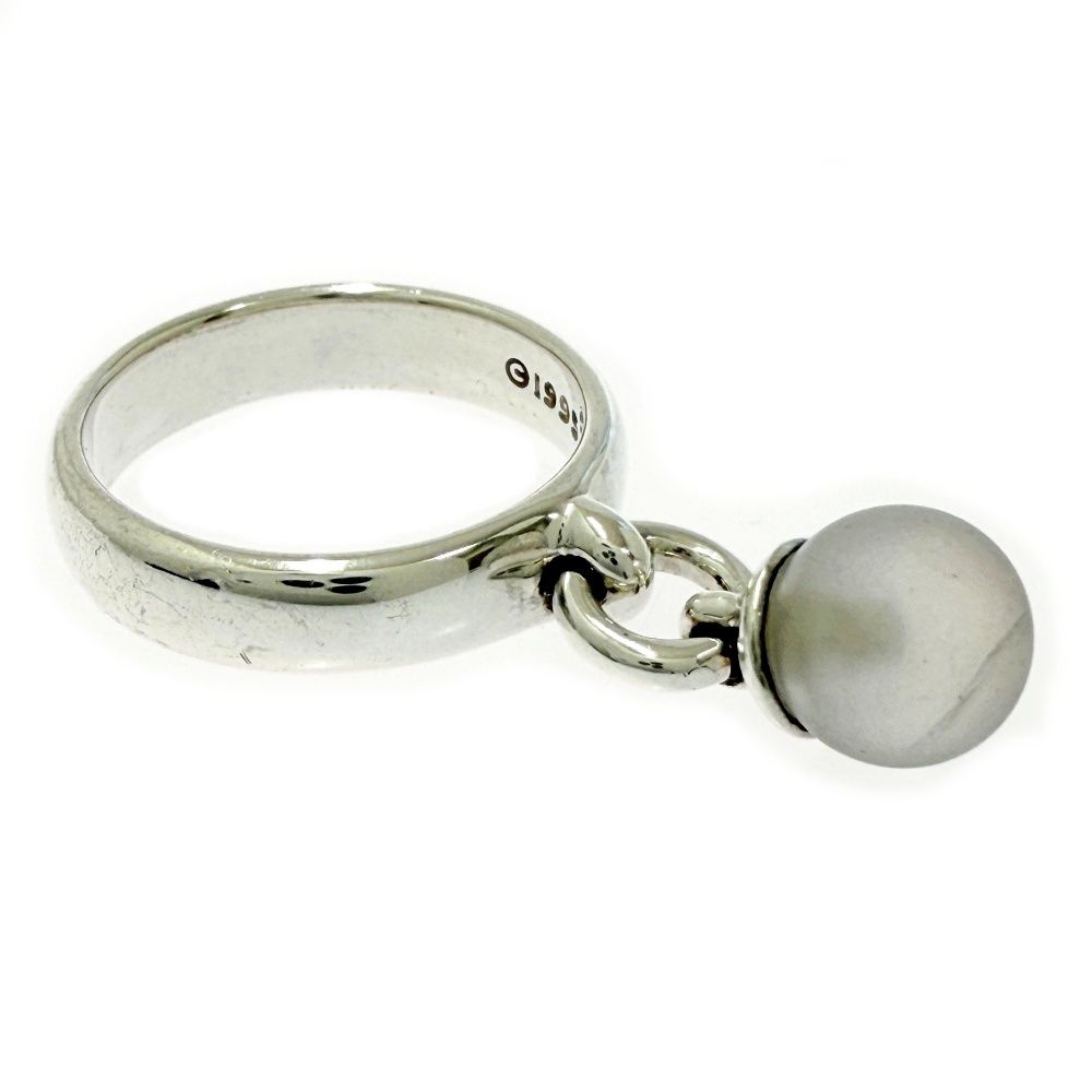 Tiffany & Co Silver Ball Dangle Ring