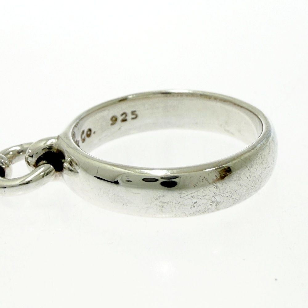 Tiffany & Co Silver Ball Dangle Ring
