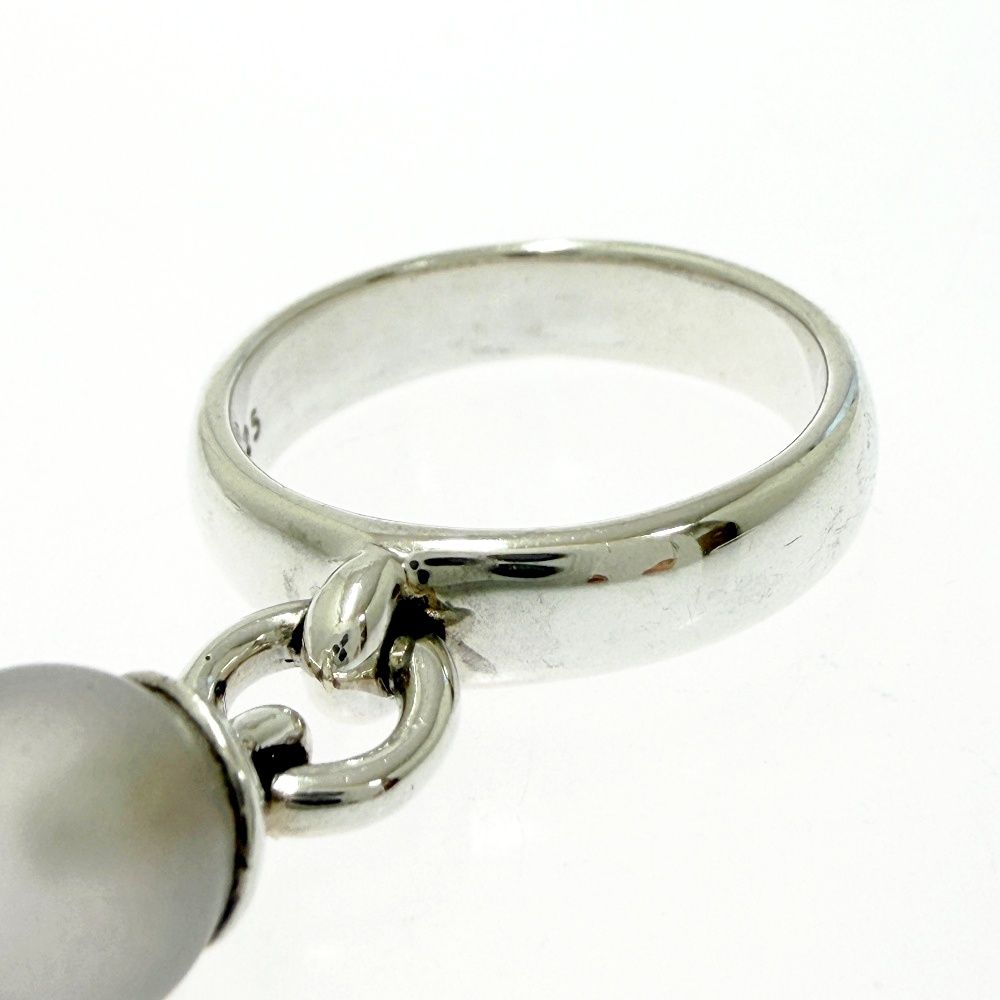Tiffany & Co Silver Ball Dangle Ring
