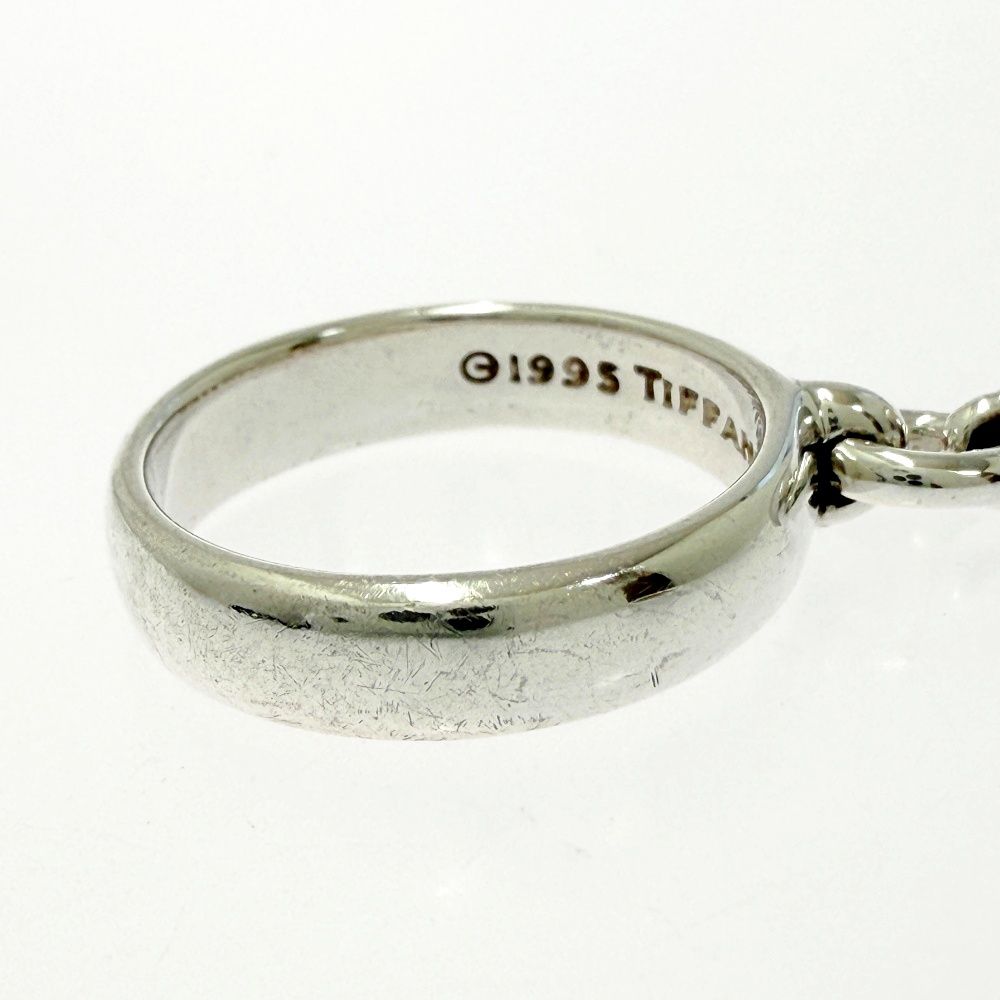 Tiffany & Co Silver Ball Dangle Ring