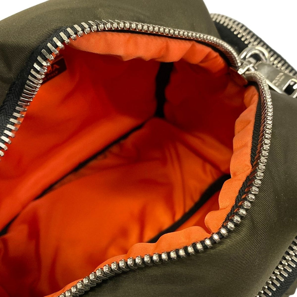 Prada Handbag Khaki Orange 2-Way — view 7