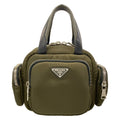 Prada Handbag Khaki Orange 2-Way