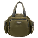 Prada Handbag Khaki Orange 2-Way