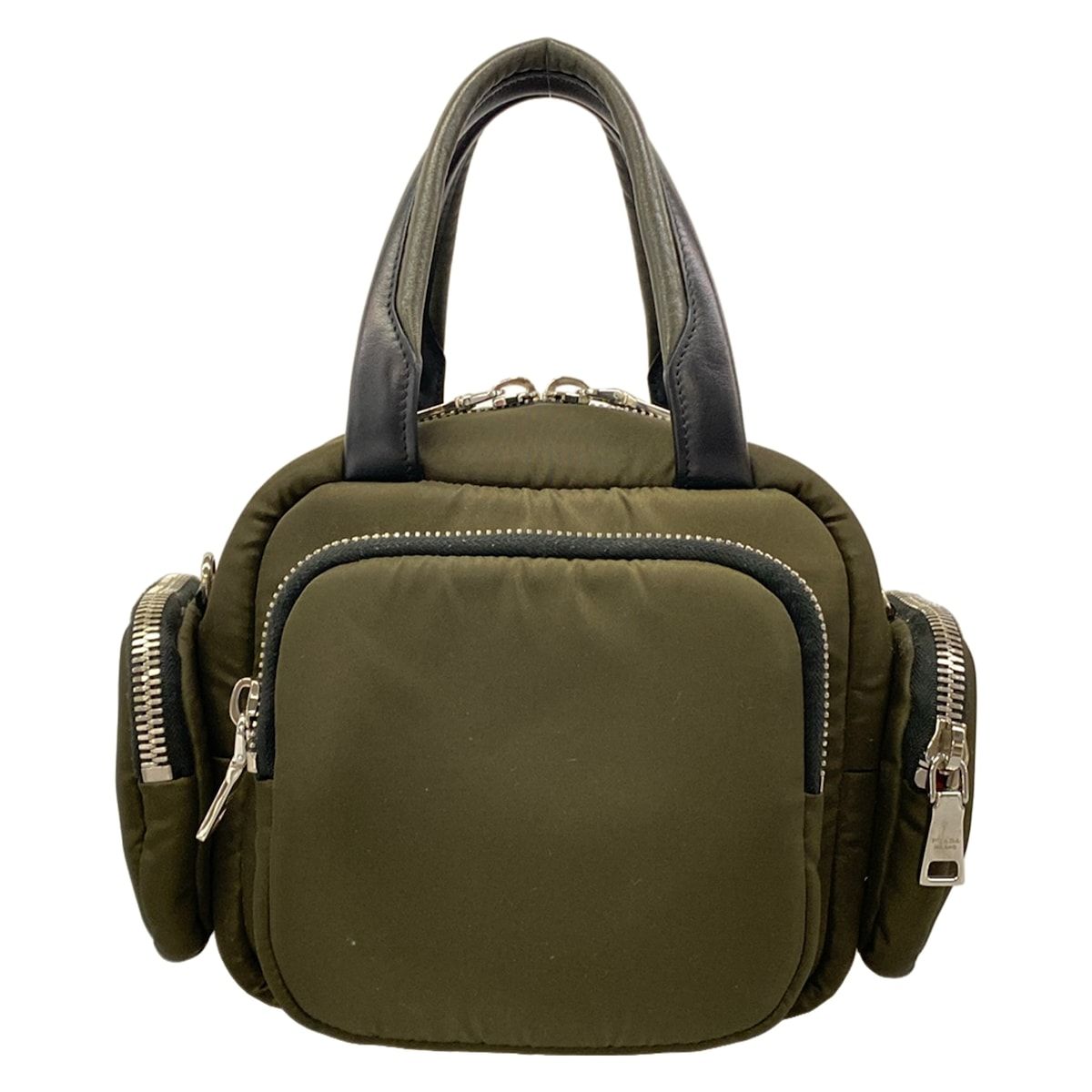 Prada Handbag Khaki Orange 2-Way — view 3