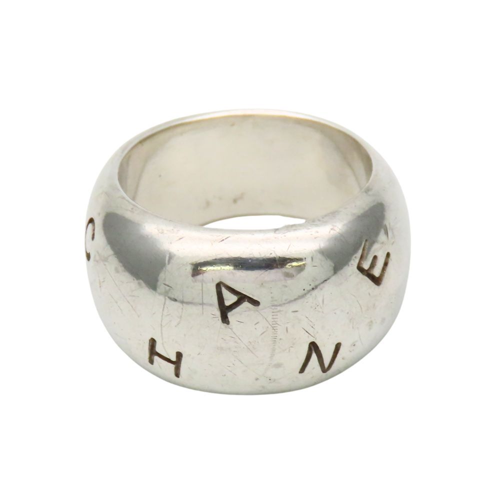Chanel Ring Logo Volume 925 Sterling Silver Simple