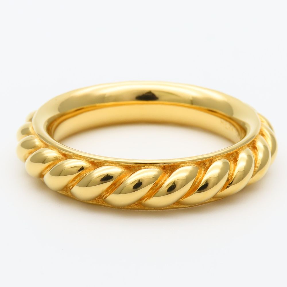 Hermes Scarf Ring Rope Metal Gold Plated — view 2