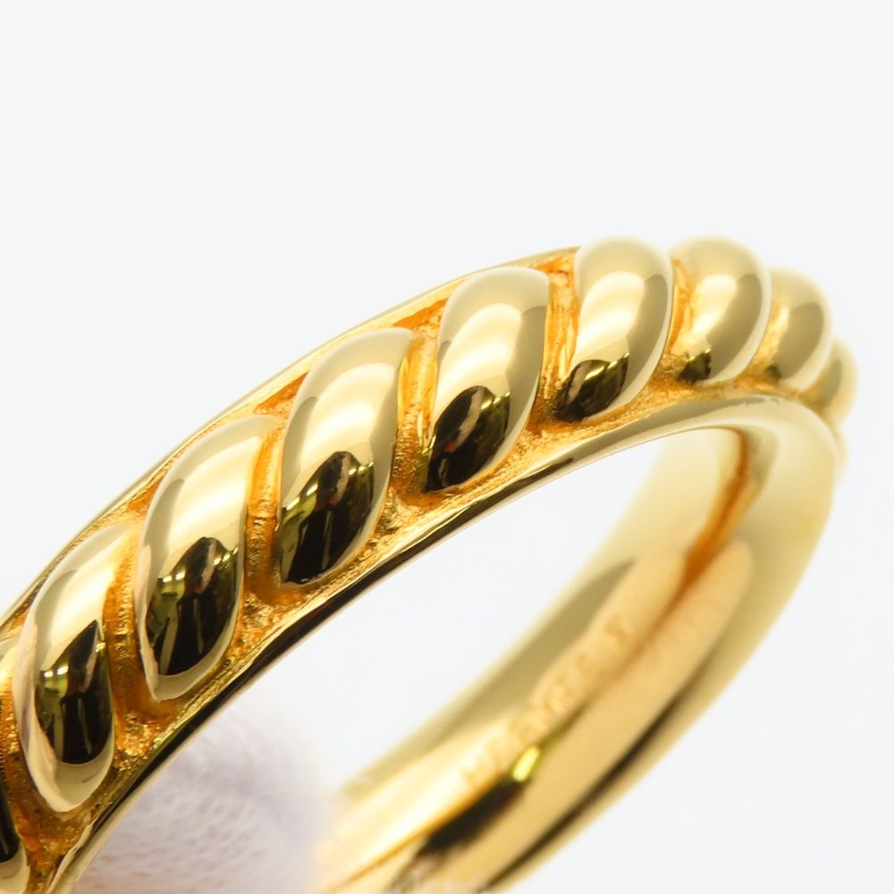 Hermes Scarf Ring Rope Metal Gold Plated — view 4