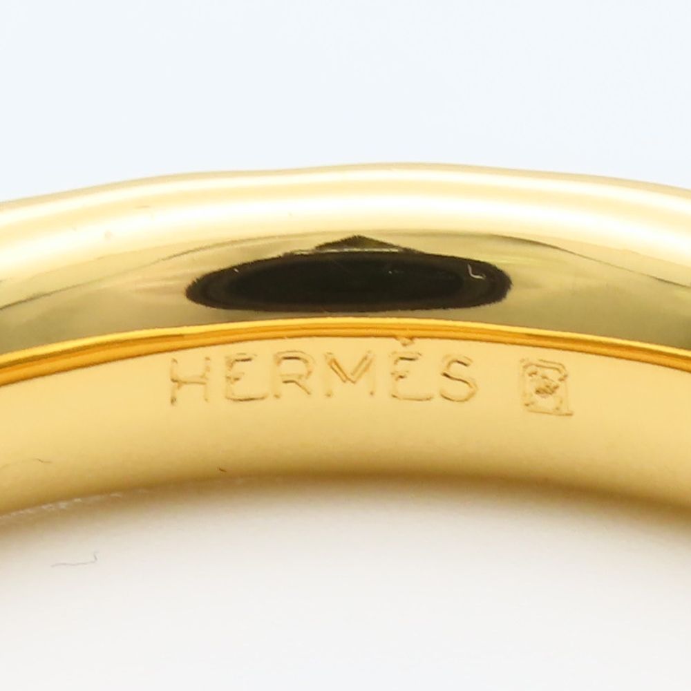 Hermes Scarf Ring Rope Metal Gold Plated — view 3