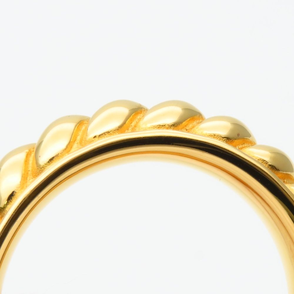 Hermes Scarf Ring Rope Metal Gold Plated — view 5