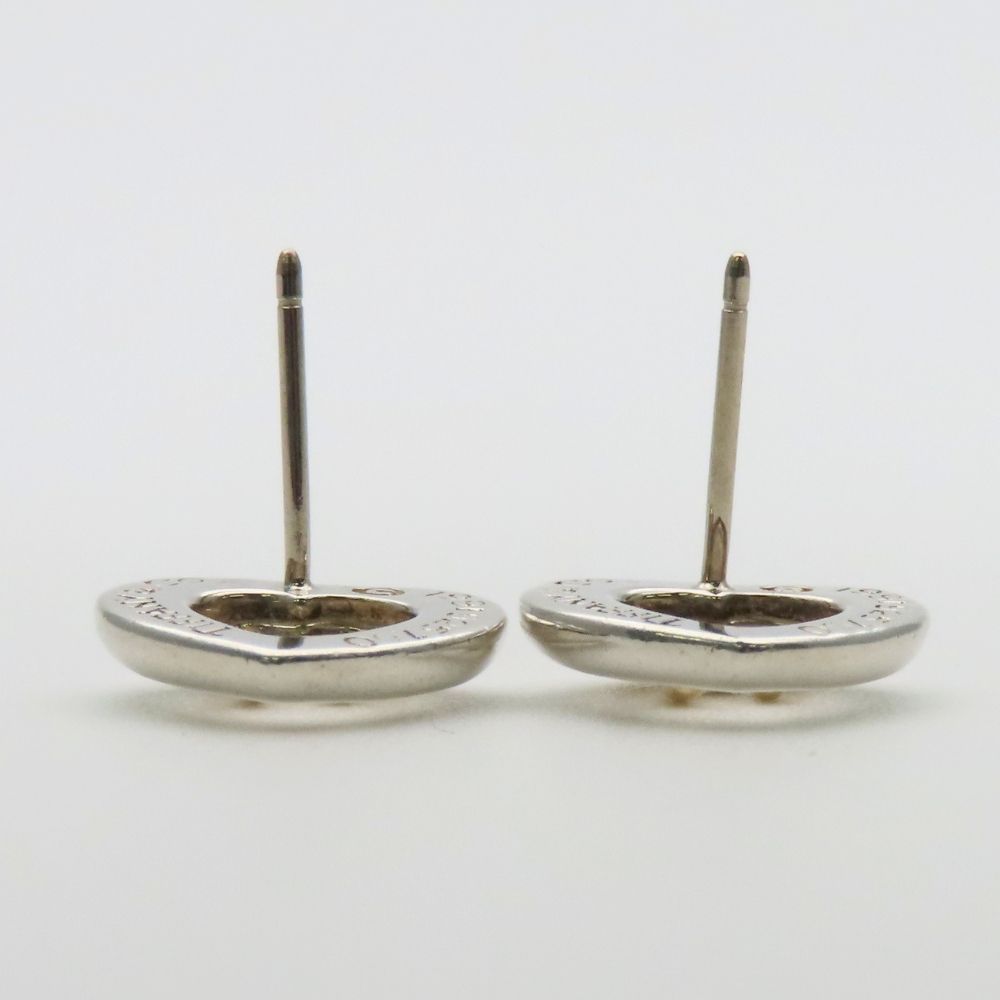 Tiffany & Co Earrings Heart Ribbon Open 925 Sterling Silver 18k Yellow Gold — view 4