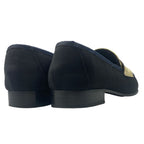 Chanel Loafers Shoes Leather CC Logo Mesh Gold Black — view 5