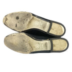 Chanel Loafers Shoes Leather CC Logo Mesh Gold Black — view 8