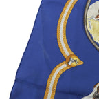 Hermes Carre 90 le Laisser Courre Silk Scarf Navy — view 7