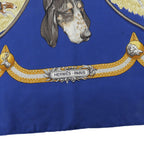Hermes Carre 90 le Laisser Courre Silk Scarf Navy — view 3