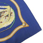 Hermes Carre 90 le Laisser Courre Silk Scarf Navy — view 5