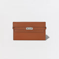 Hermes Kelly Wallet Epsom Gold Brown Silver Veau