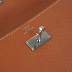 Hermes Kelly Wallet Epsom Gold Brown Silver Veau — view 6