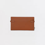Hermes Kelly Wallet Epsom Gold Brown Silver Veau — view 2