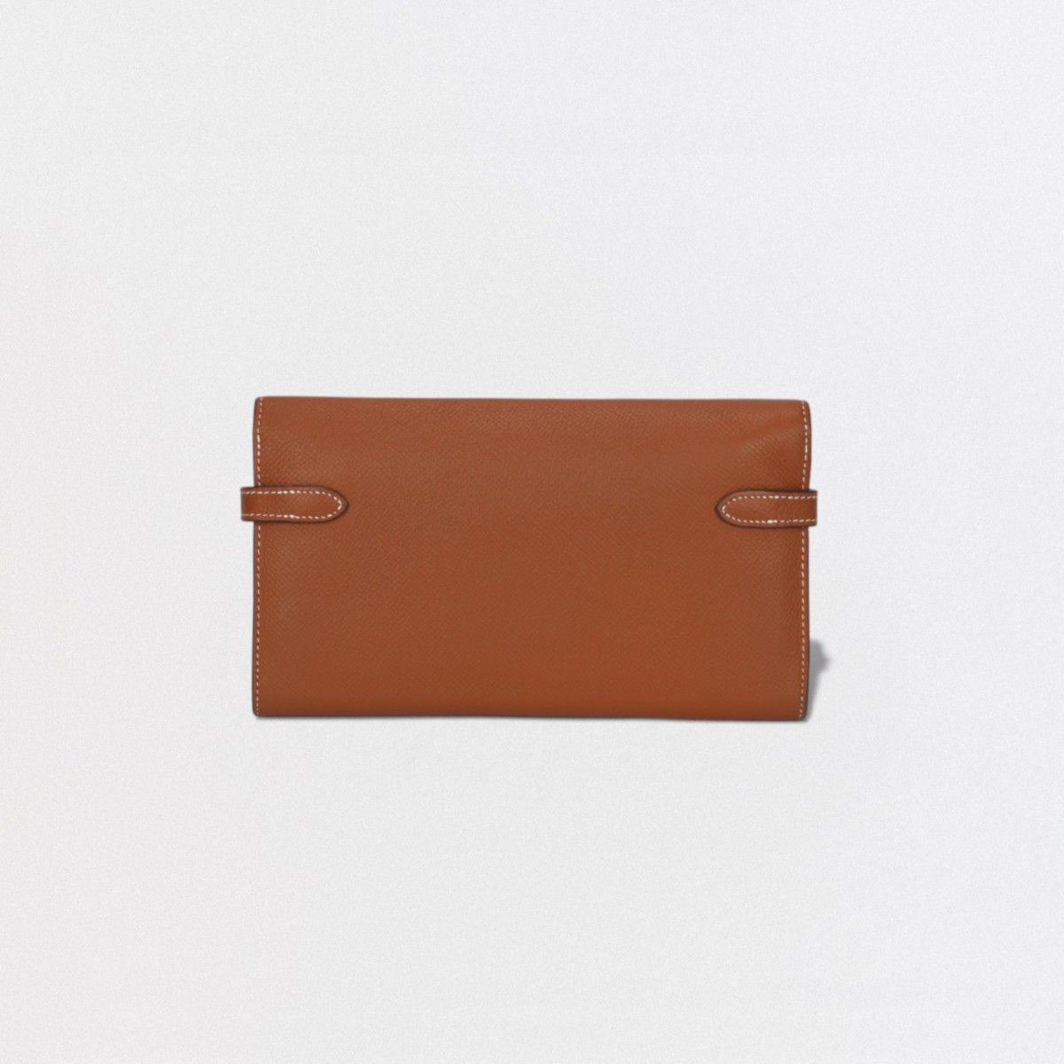 Hermes Kelly Wallet Epsom Gold Brown Silver Veau — view 2
