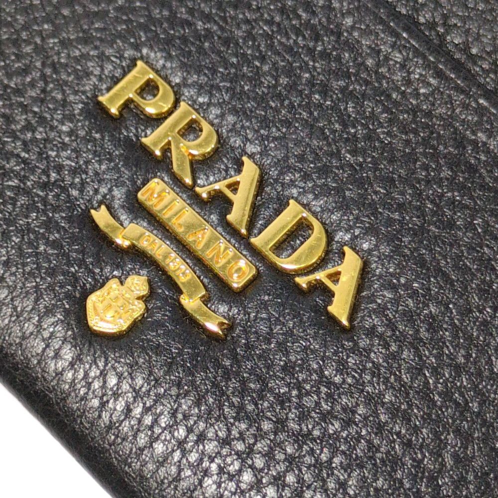 Prada Fragment Business Card Holder ID Case Black — view 6