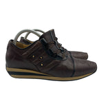 Chanel Sneakers Leather CC Logo Lace Up Brown — view 3