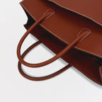 Hermes White Bus GM Tote Fjord Noisette Brown Gold Handbag — view 4