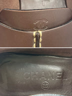 Chanel Loafers Leather CC Logo Brown — view 7