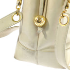 Chanel Lambskin CC Logo Chain Shoulder Bag Beige Jumbo CC Gold Vintage — view 9
