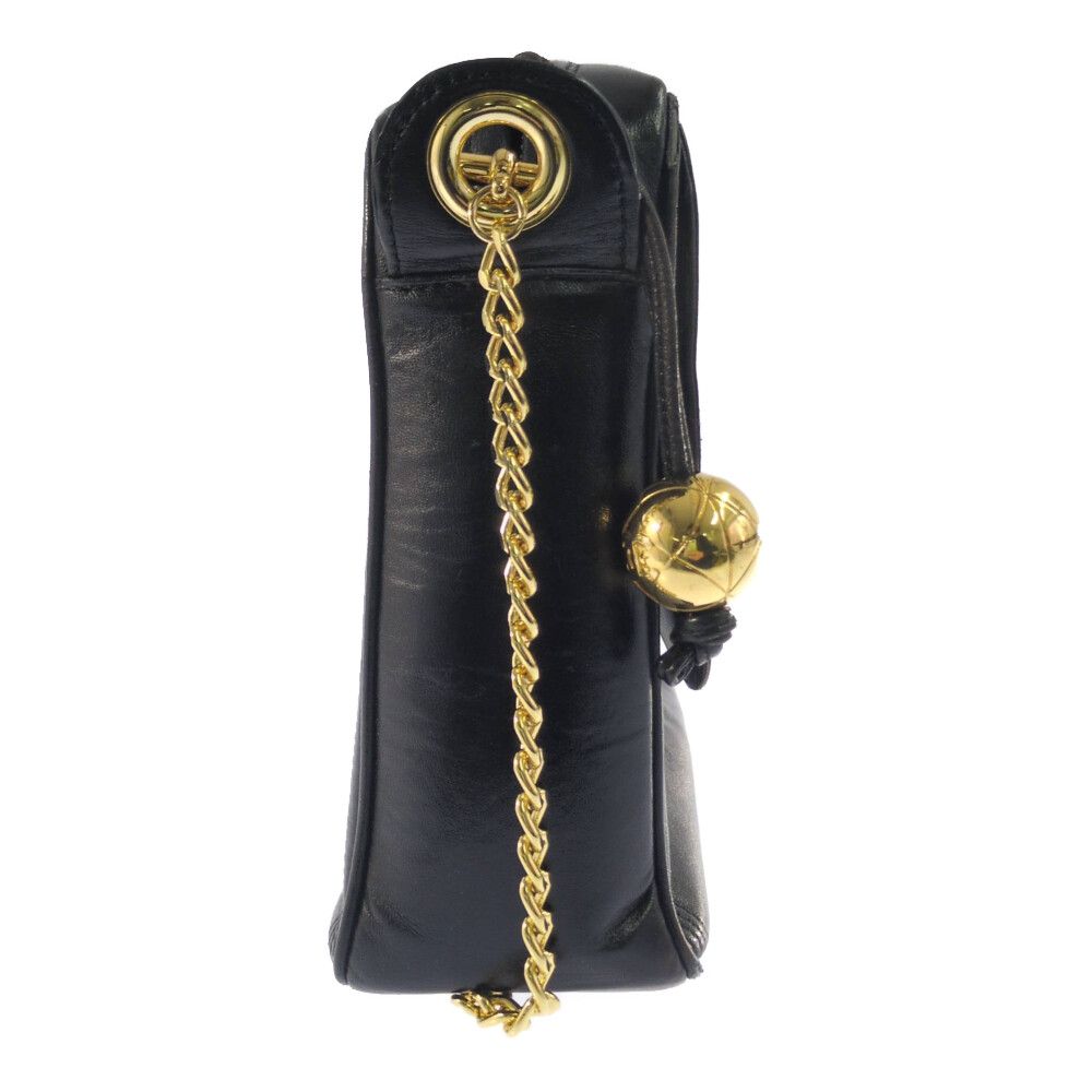 Chanel 1994–96 Lambskin Triple Stitch Chain Shoulder Bag Vintage Ball Charm — view 2
