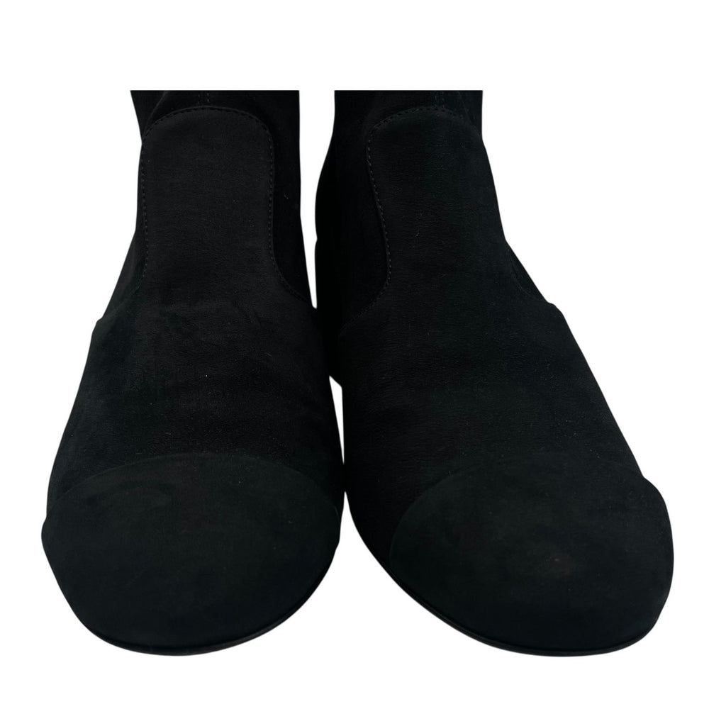 Chanel Short Boots Nuba Cles the Embroidery Logo Black — view 5