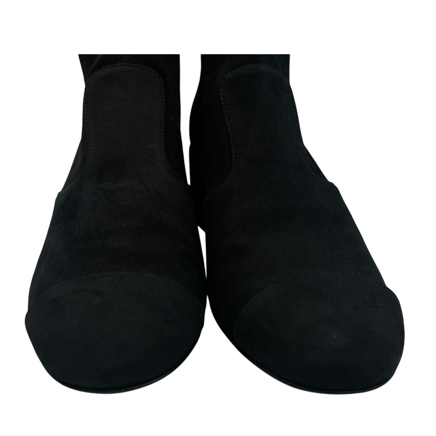Chanel Short Boots Nuba Cles the Embroidery Logo Black — view 5