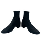 Chanel Short Boots Nuba Cles the Embroidery Logo Black — view 4