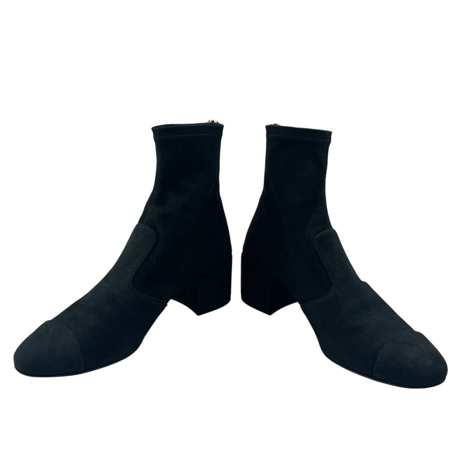 Chanel Short Boots Nuba Cles the Embroidery Logo Black — view 4
