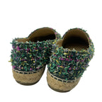 Chanel Espadrille Husse Tweed CC Logo Green Multicolor — view 6