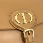 Dior Bobbi Bobby Shoulder Bag Box Calf Skin Brown Gold — view 4
