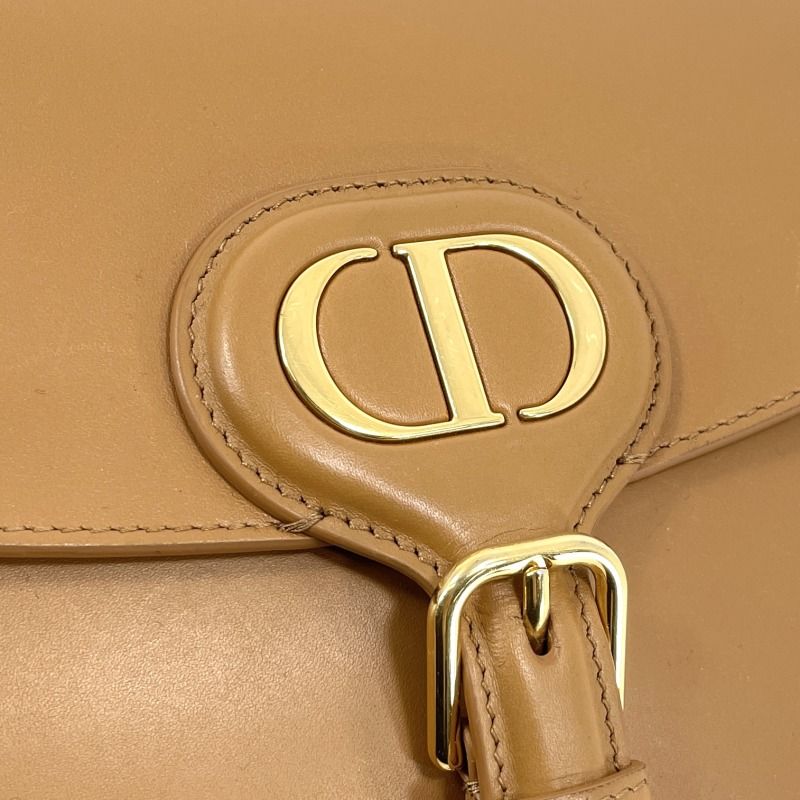 Dior Bobbi Bobby Shoulder Bag Box Calf Skin Brown Gold — view 4