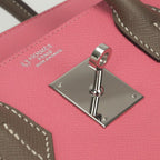 Hermes Birkin 30 Personal Order PO Bicolor Tote Epsom Roseazalee Etoupe Pink — view 8