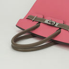 Hermes Birkin 30 Personal Order PO Bicolor Tote Epsom Roseazalee Etoupe Pink — view 4